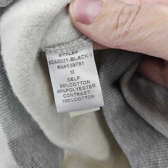 NWT! Cropped Off-the-Shoulder Grey Sweatshirt with Ballon Sleeves. Size M. - Picture 8 of 8